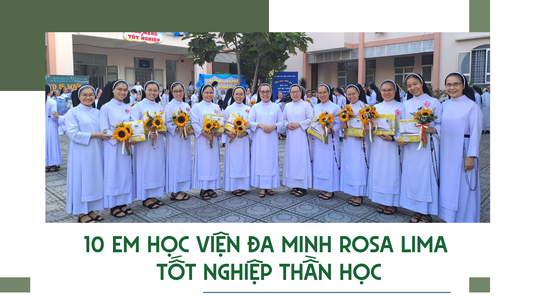 10 em Học viện Đa Minh Rosa Lima tốt nghiệp Thần học